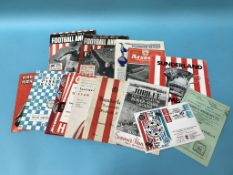 A collection of Vintage football programmes, to include Stan Anderson testimonial etc.
