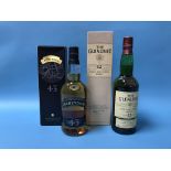 A bottle of 'The Glenlivet' 12 year old single malt and a bottle of 'Lochindaal' Islay single