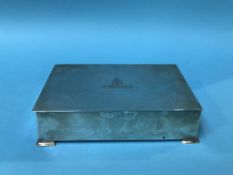 A silver cigarette case, to Major J.D. Pattinson, R.A.