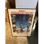 Framed 'Sinbad and the Eye of the Tiger' poster