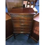 An Edwardian mahogany music chest