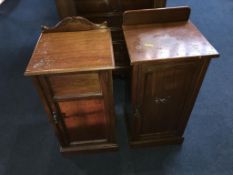 Two Edwardian bedside cabinets