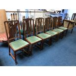 Six Edwardian mahogany chairs
