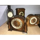 Four mantle clocks