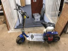A petrol scooter