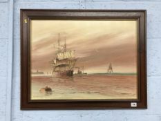 F. Tordoff, oil on canvas, Seascape, South Shields