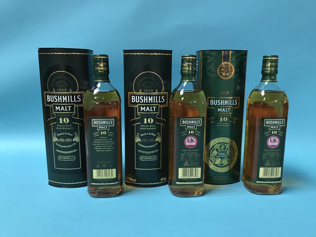 Three bottles of Bushmills 10 year old whisky - Bild 2 aus 2