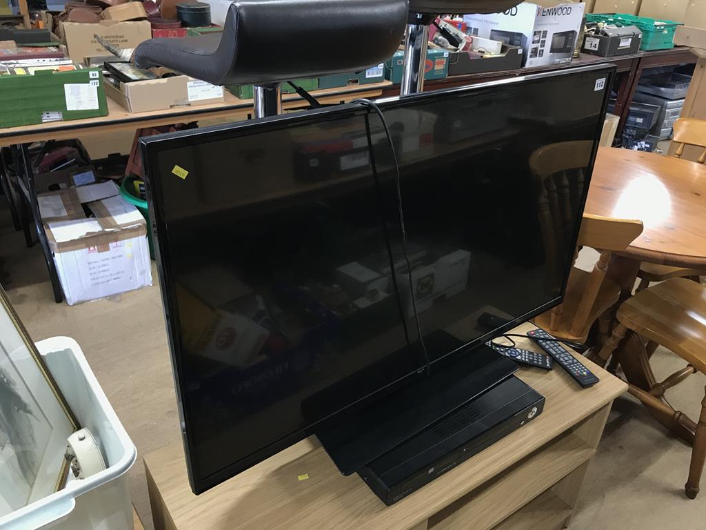 A Bush television and a DVD player
