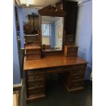 An Edwardian mahogany dressing chest, 130cm wide