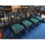 Two pairs of Edwardian chairs