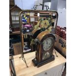 Fire screen and a mantle clock