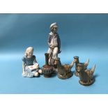 Royal Doulton figure 'Alice' and a Lladro figure etc.