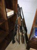 A collection of air rifles, to include Daisy, Sharp etc.