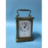 A brass carriage clock