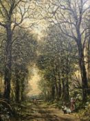Pair, E. Hodgson, oils, signed, landscapes, 21cm x 16cm