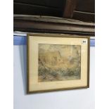 Manner of Birkett Foster, watercolour, unsigned, 'Sussex Farm Yard scene', 20cm x 25cm