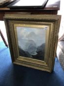 George Blackie Sticks (1843 - 1900), oil, signed, dated 1873, 'Mountainous landscape with