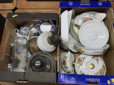 Two boxes of assorted, to include Royal Worcester and Evesham, etc.