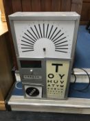An opticians viewing board