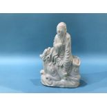 A Chinese blanc de chine figure, 19cm height