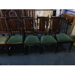 Four Edwardian chairs