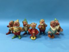 A set of Wade Seven Dwarves figures