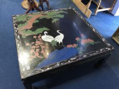 An Oriental lacquered coffee table