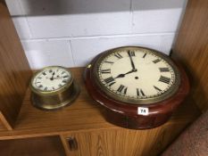 A wall clock and a Bulkhead clock