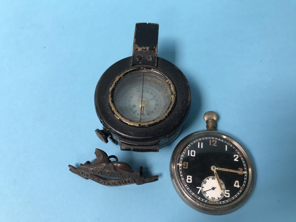 A military compass and pocket watch - Image 2 of 2