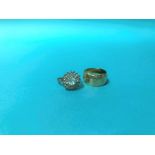 Two 9ct gold rings, 9g