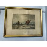 Thomas Bush Hardy (1842 - 1897), watercolour, signed, dated 1895. 'Busy seas off the North East