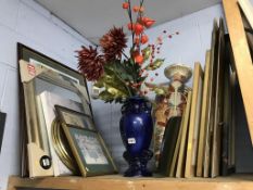 Various pictures and prints and a Japanese vase