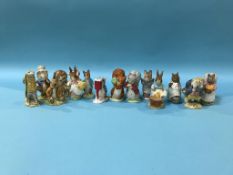 Thirteen Beswick Beatrix Potter figures and one other