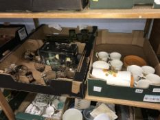 Two coffee sets and a quantity of glassware