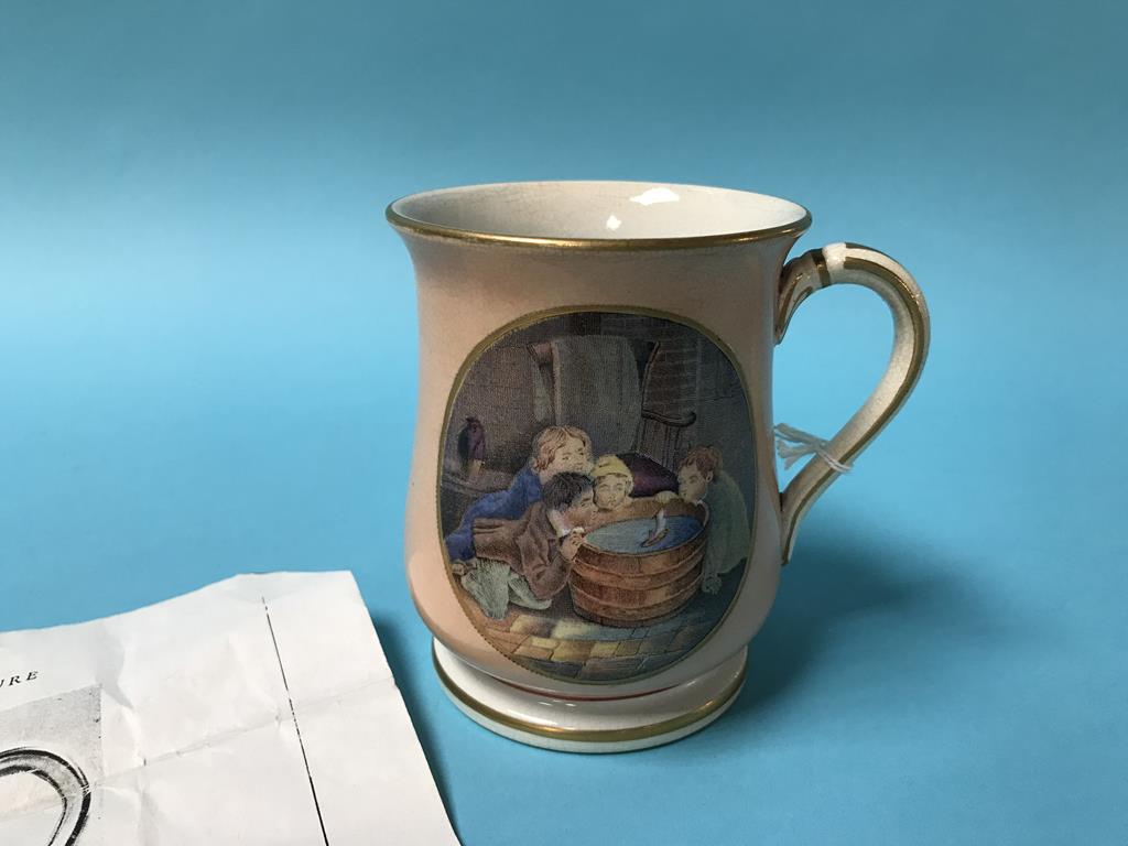 A prattware tankard 'Children Sailing a Boat in a Tub' - Image 2 of 2