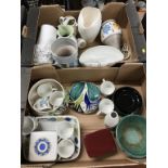 Two boxes of assorted china, to include Rorstrand, Glynn Colledge etc.