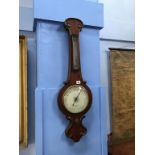 A mahogany banjo barometer, by Jason Dowell of Wigton