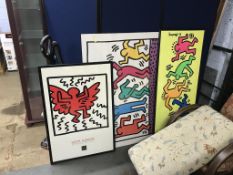 Three Keith Haring prints