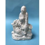 A Chinese Blanc De Chine figure, 19cm height