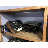 Various musical instruments, keyboards and effect peddle etc.