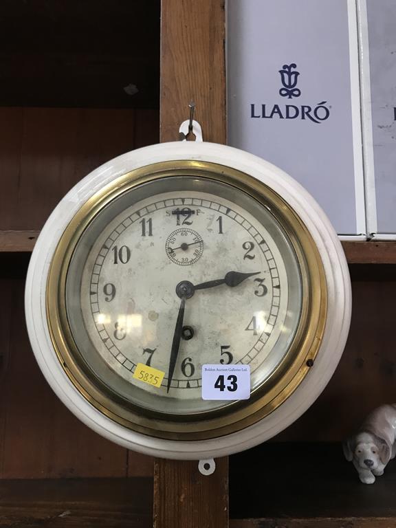 A brass ships clock