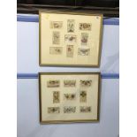 Two sets of framed 1st World War silks
