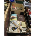 Two trays of assorted ephemera etc.