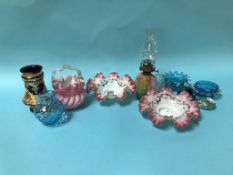 A collection of Victorian and continental glasswares