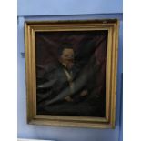 A 19th century gilt framed portrait of a gentleman, 62cm x 75cm