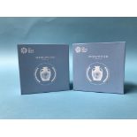 Two Wedgwood 260th Anniversary, 2019, gold proof £2 coins