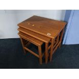 A teak nest of tables