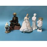 Five Royal Doulton figures