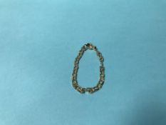 A 9ct gold bracelet, 10g