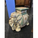 An elephant seat